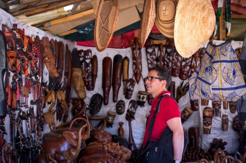 One of the art markets in Okahandja, Namibia.