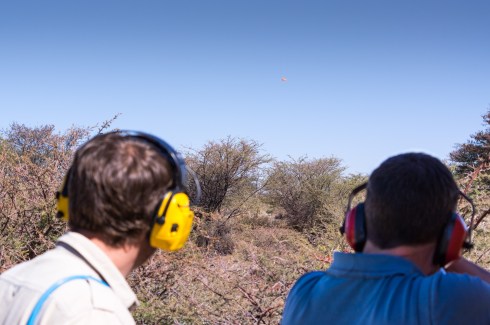 Waiting for the clay pigeon