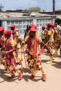 A colourful parade during the annual Simpa Aboakyer festival in Winneba, Ghana.